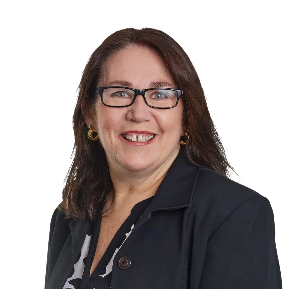 sandra campbell smiling in a close shot photo