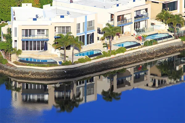 luxury-waterfront-mansion-pools
